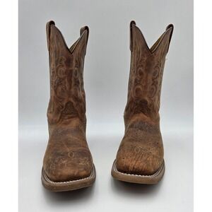 Laredo Boots Men's 10.5EW Brown 12" Paris Western Pull On Cowboy Heel